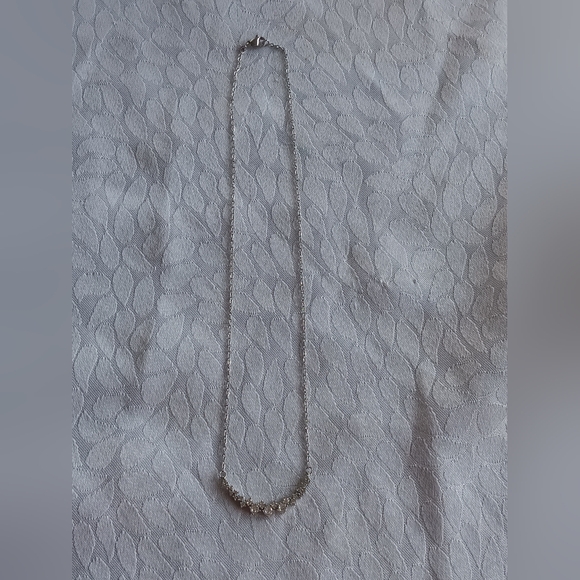 ✨️3 For $15✨️ Elegant Silver Crystal Bar Necklace - Picture 7 of 9
